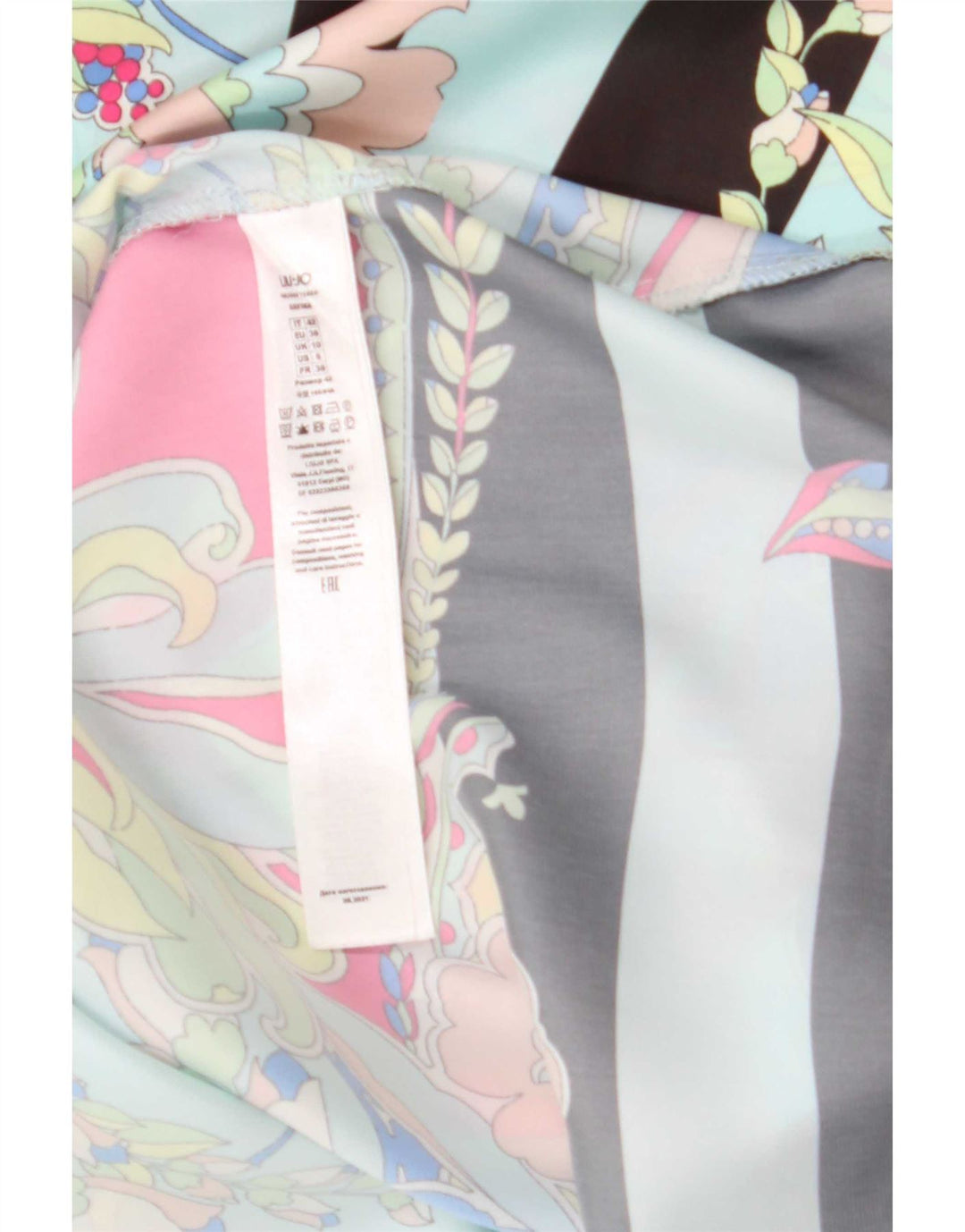 Liu Jo Damebluse Top UK 10 Small Multicolored Floral Polyester
