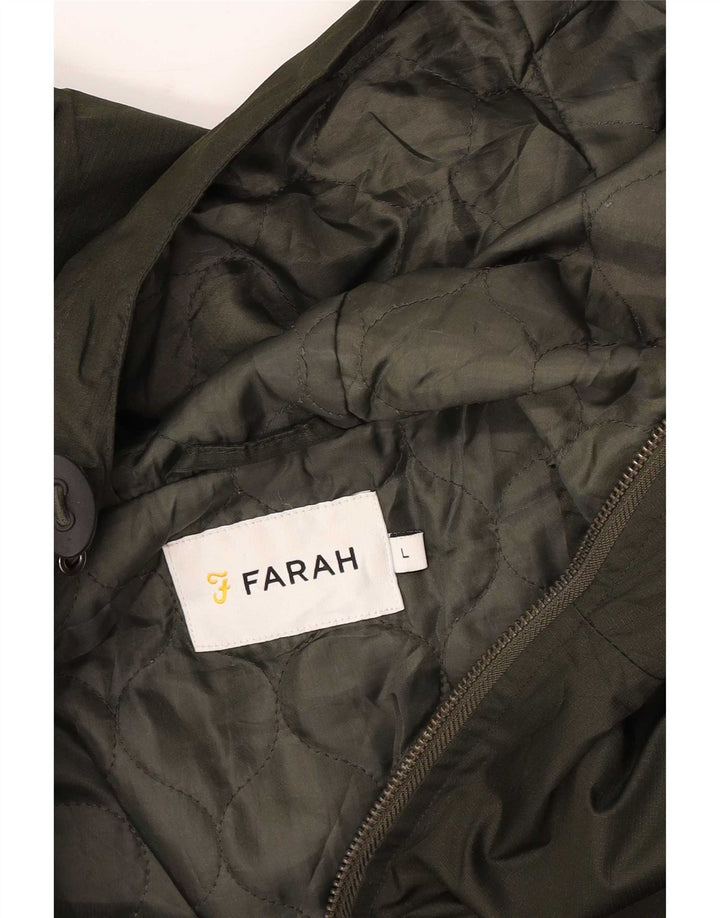 Farah Regnjakke med hætte til mænd UK 40 Large Green