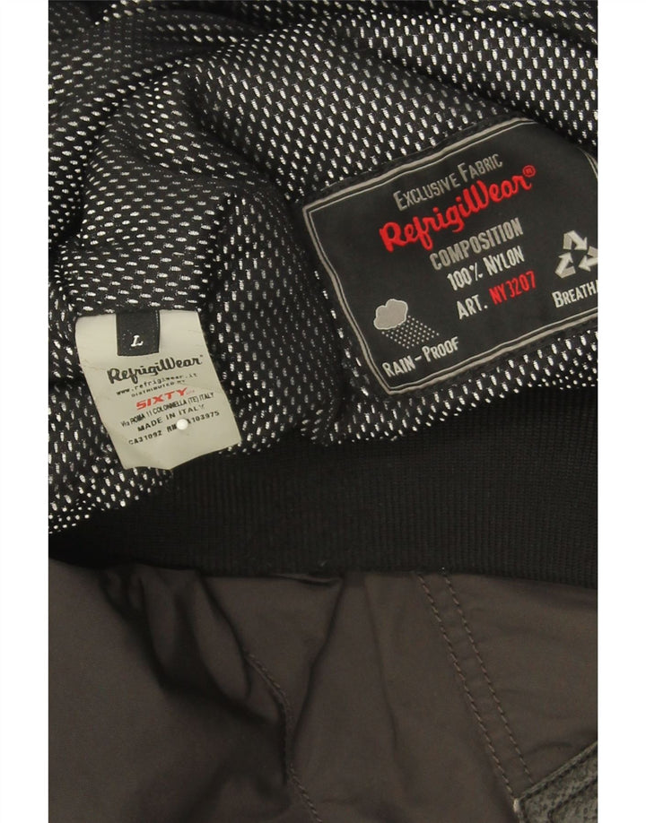 REFRIGIWEAR Mens Rain Jacket UK 40 Large Grey Nylon Vintage Refrigiwear and Second-Hand Refrigiwear from Messina Hembry 
