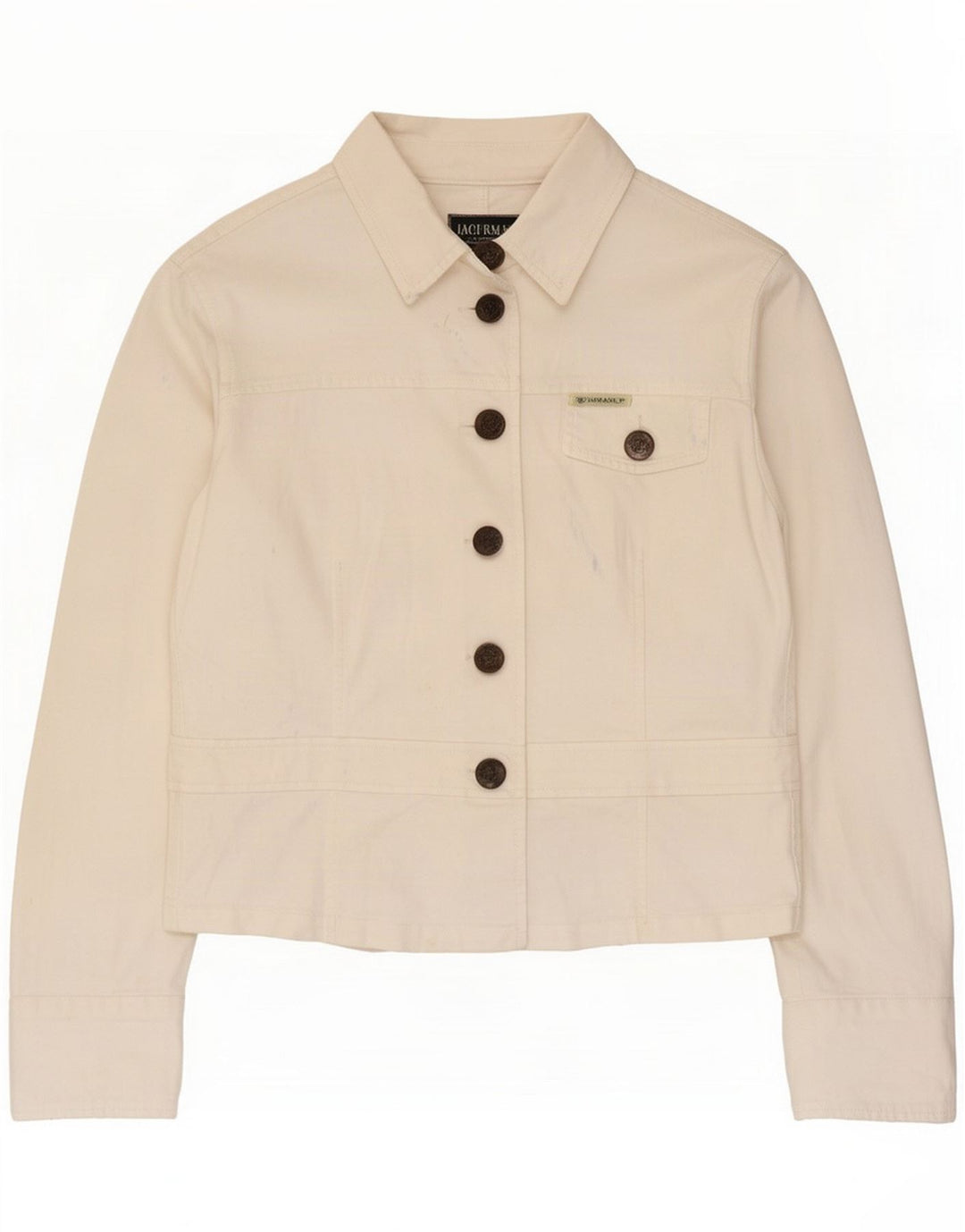 Armani Jeans Dame Denim Jacket UK 16 Large White Cotton