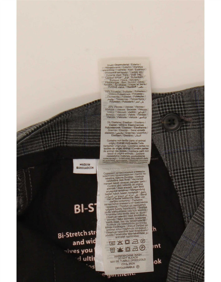 Jack & Jones Herre Marco Slim Suit Bukser W28 L30 Grå ternet polyester