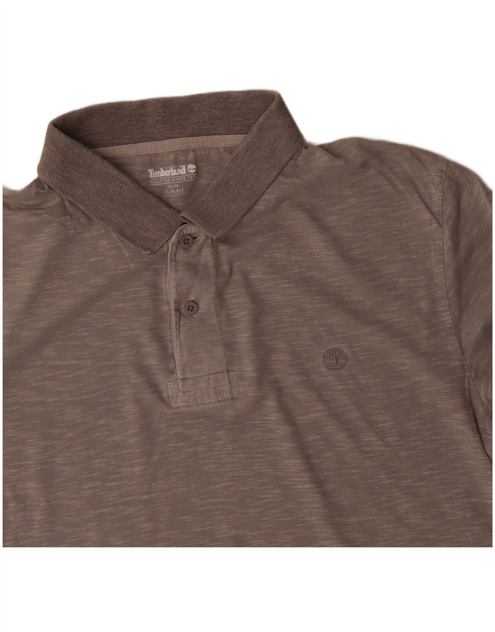 TIMBERLAND Herre Slim Fit Polo Shirt Medium Grey Flecked Bomuld