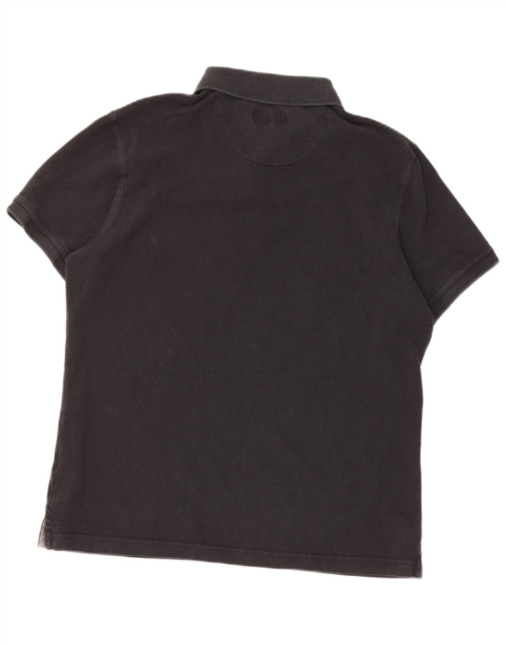 Barbour herre poloskjorte stor sort bomuld
