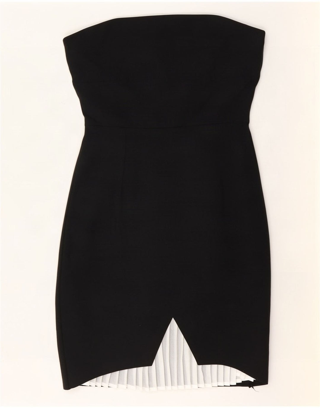 Zara Dame Stropløs Kjole UK 8 Lille Sort Polyester
