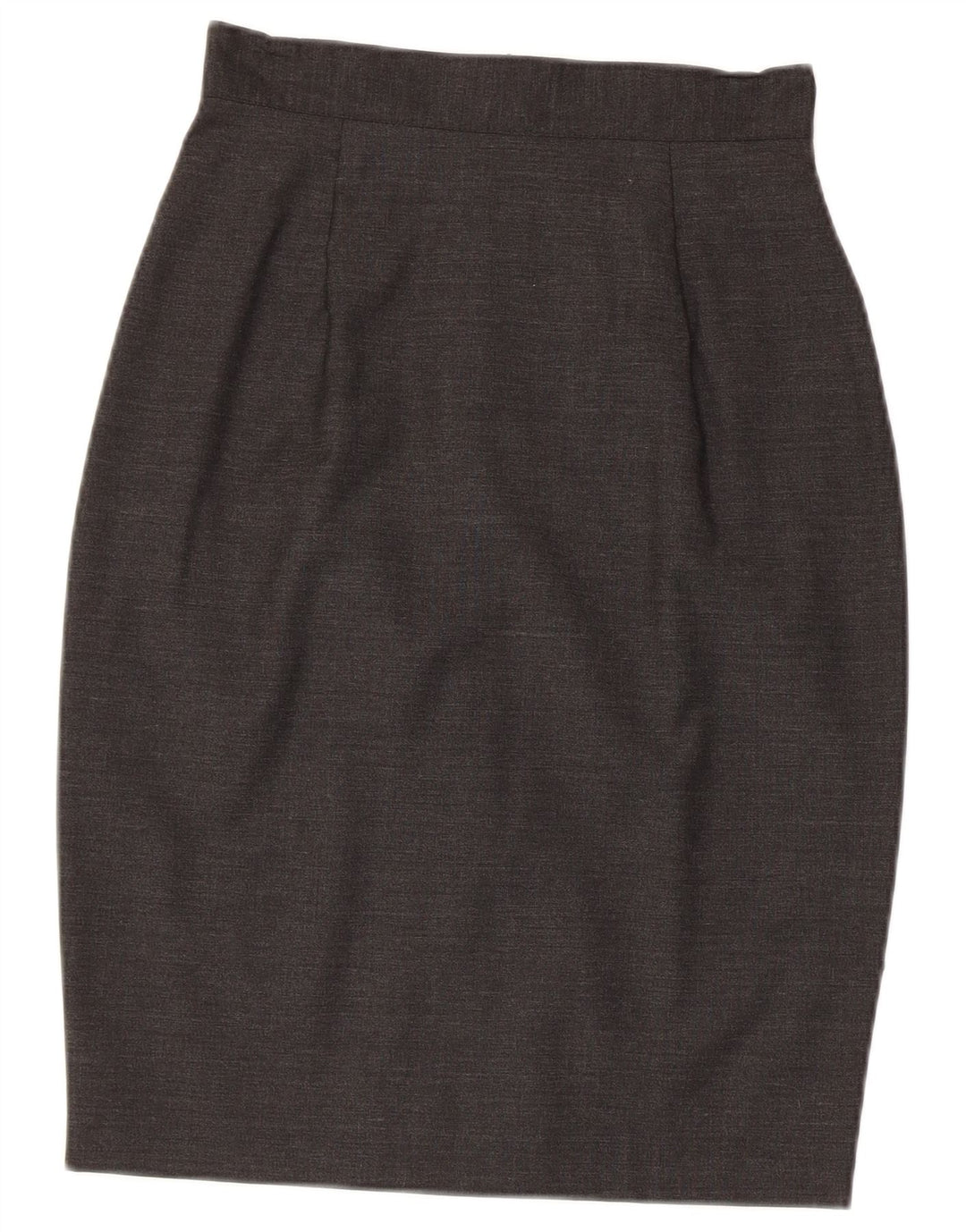 Benetton Womens High Waist Pencil Skirt IT 40 Small W24 Grey Acetate