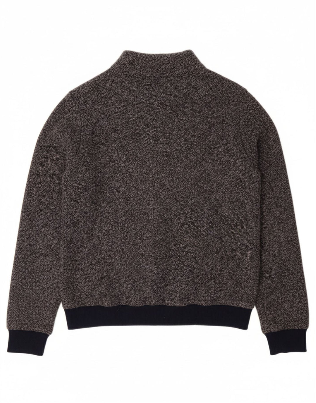 TRUSSARDI JUNIOR Boys Knit Bomber Jacket 11-12 Years Navy Blue Flecked
