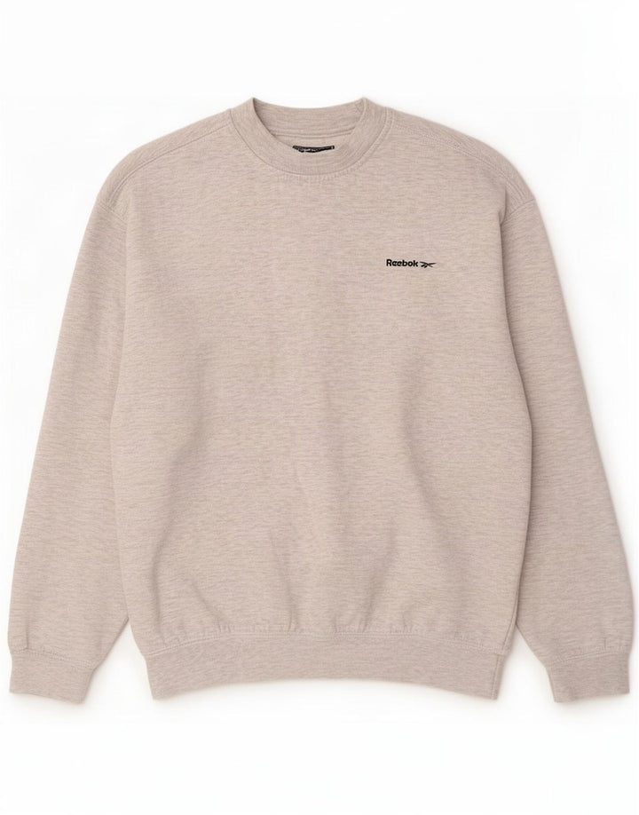 Reebok Sweatshirt til mænd, lille grå flækket polyester