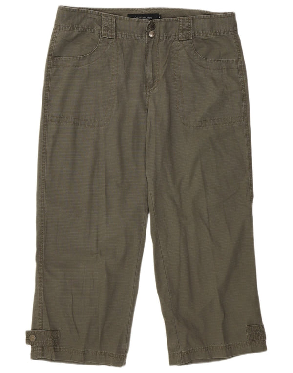 Calvin Klein Dame Lige Capri Bukser US 12 Large W34 L23 Khaki