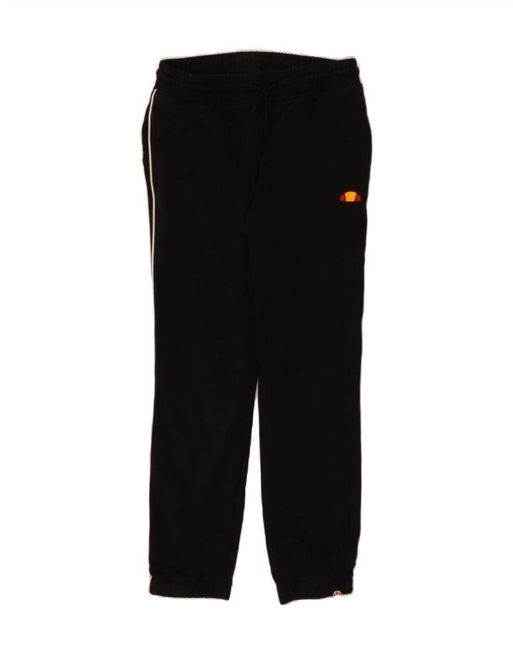 ELLESSE Womens Tracksuit Trousers Joggers UK 12 Medium  Black Cotton Vintage Ellesse and Second-Hand Ellesse from Messina Hembry 
