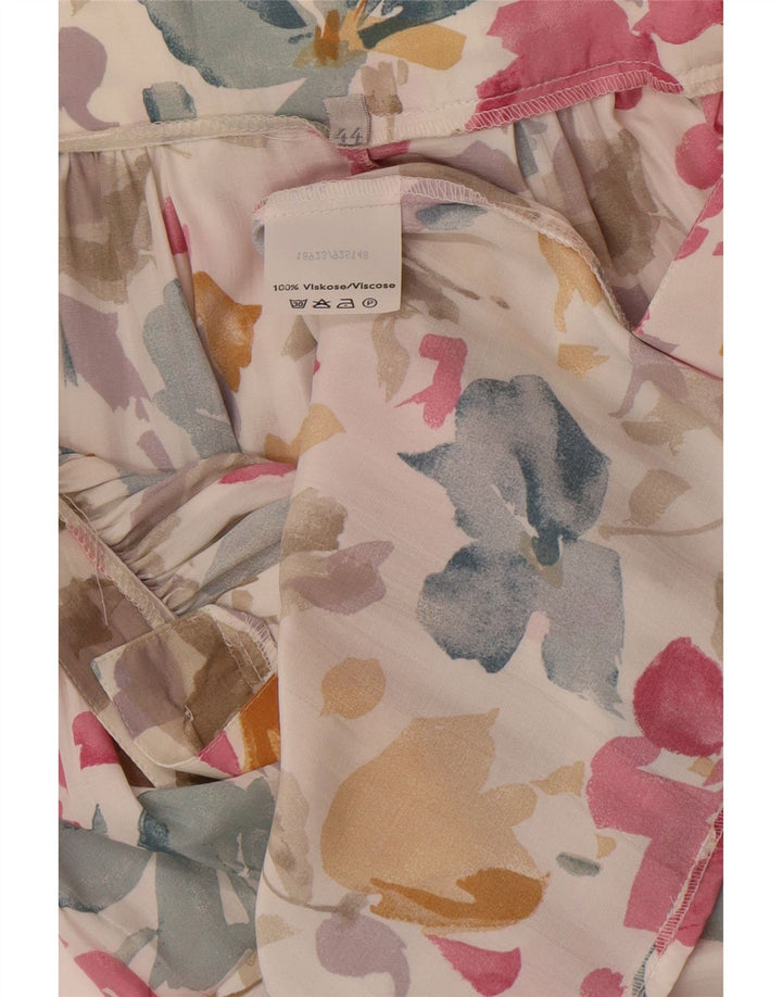 Vintage Kvinders Flared Skirt IT 44 Medium W31 Multicolored Floral Viscose
