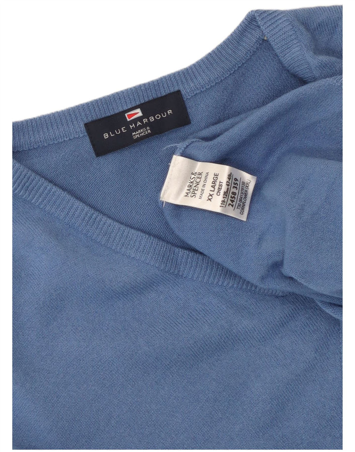 Marks & Spencer Herre Blue Harbor Vest Tank Top 2XL Blå Akryl