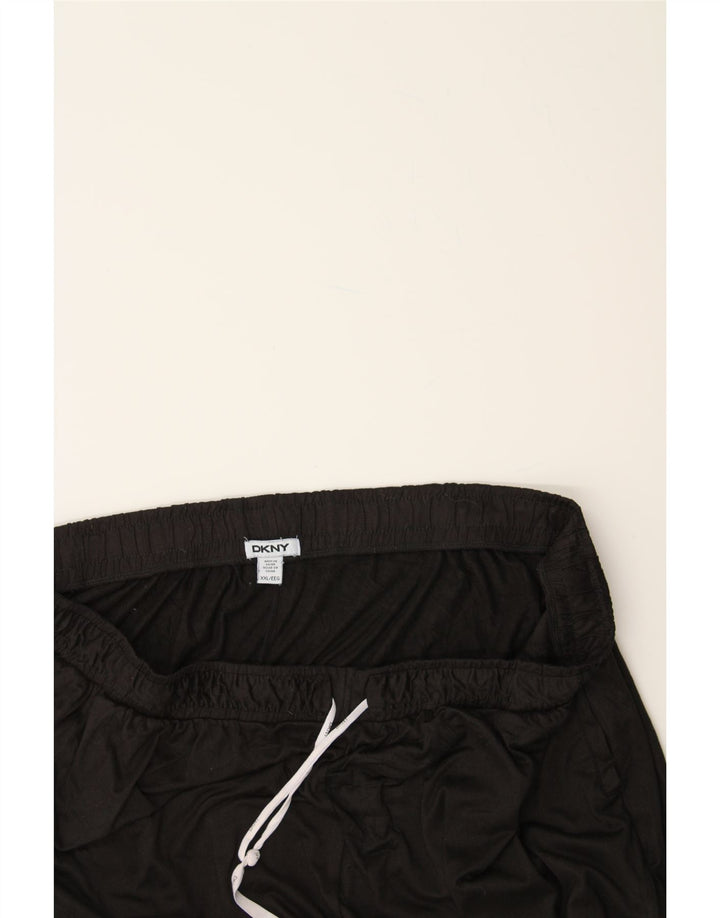 DKNY Womens Tracksuit Trousers UK 20 2XL Black Polyester Vintage Dkny and Second-Hand Dkny from Messina Hembry 