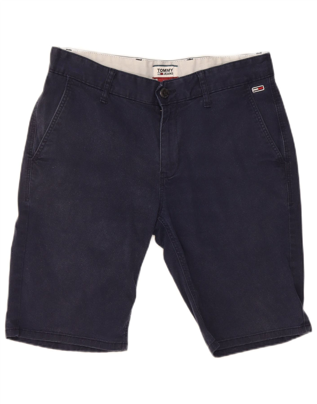 TOMMY HILFIGER Mens Chino Shorts W30 Medium Navy Blue Cotton