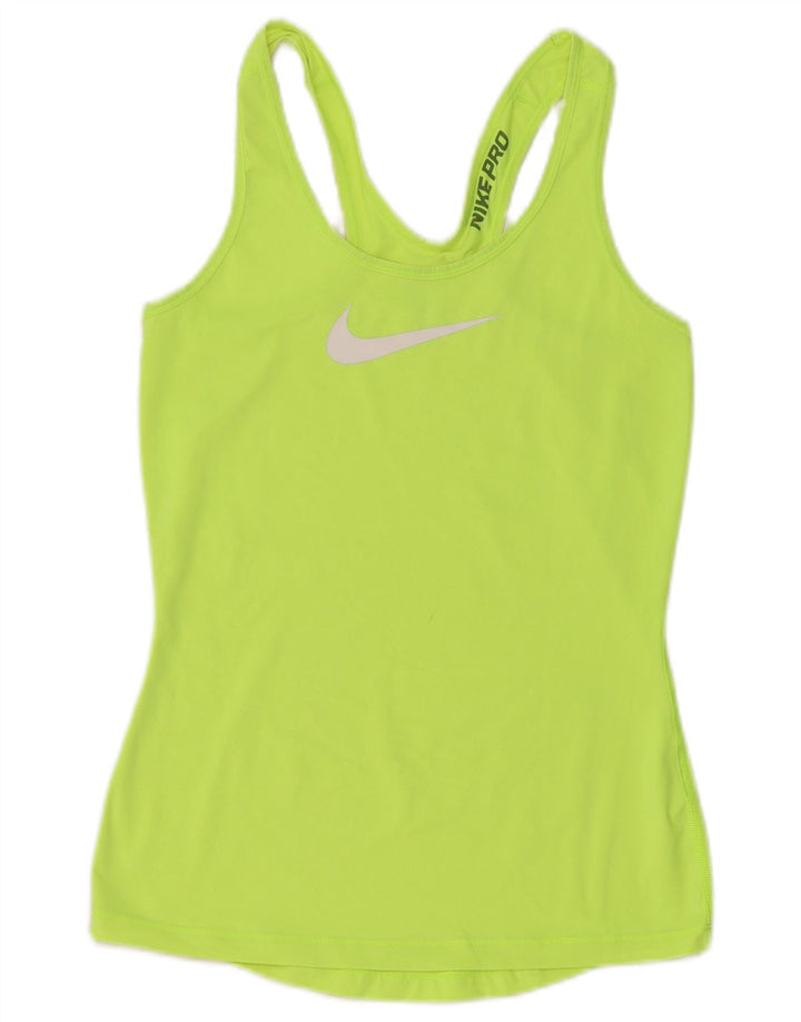 NIKE Grafisk Vest-top til kvinder DK 8 Lille Grøn Syntetisk