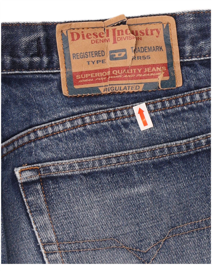 DIESEL Straight Jeans til mænd W34 L33 Blue Cotton Classic
