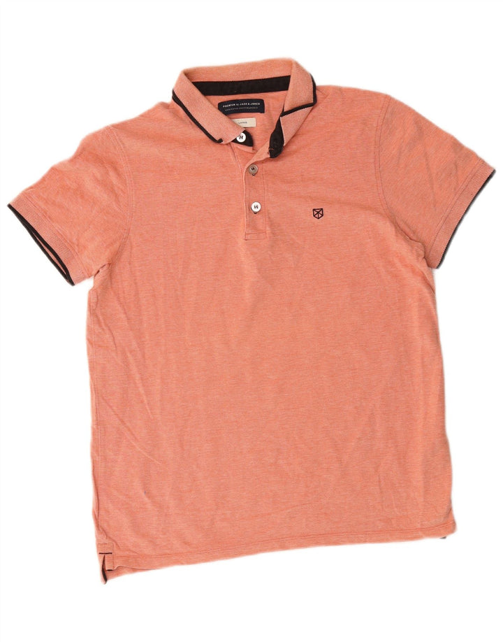 Jack & Jones herre poloskjorte stor orange bomuld