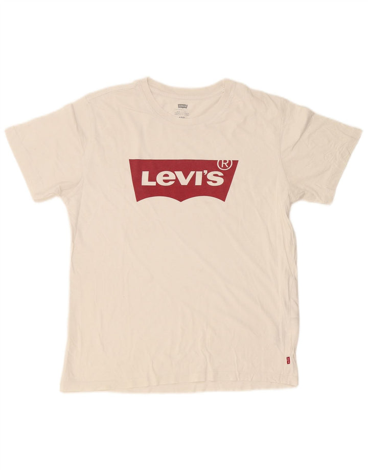 Levi's Herre grafisk T-shirt top mellem hvid bomuld