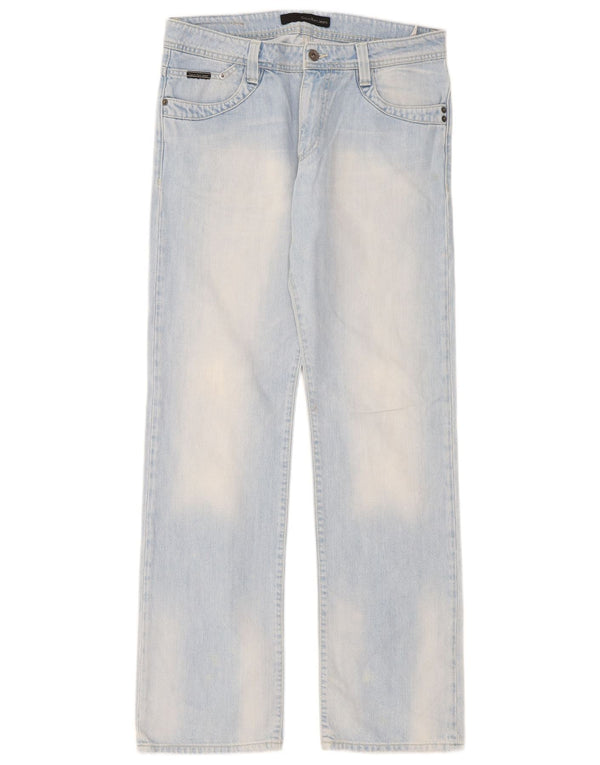 Calvin Klein Dame Straight Jeans W32 L34 Blå Bomuld