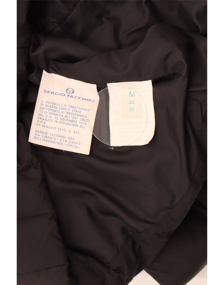 Sergio Tacchini Dame Hætte Polstret Gilet IT 44 Medium Sort