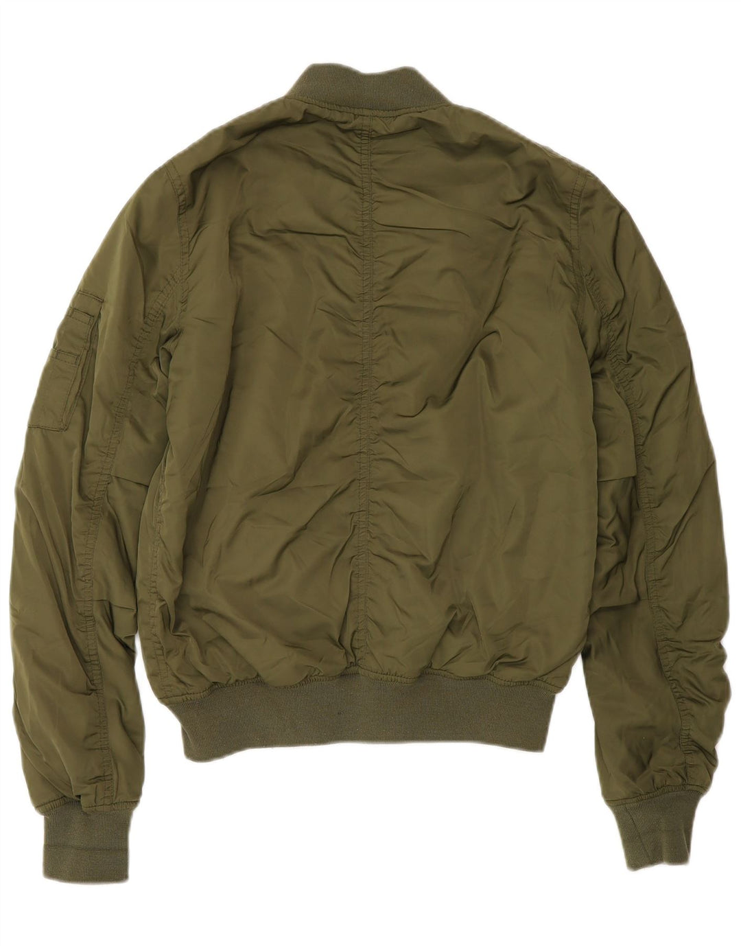 Topshop Dame Polstret Bomber Jacket UK 8 Small Green Polyester