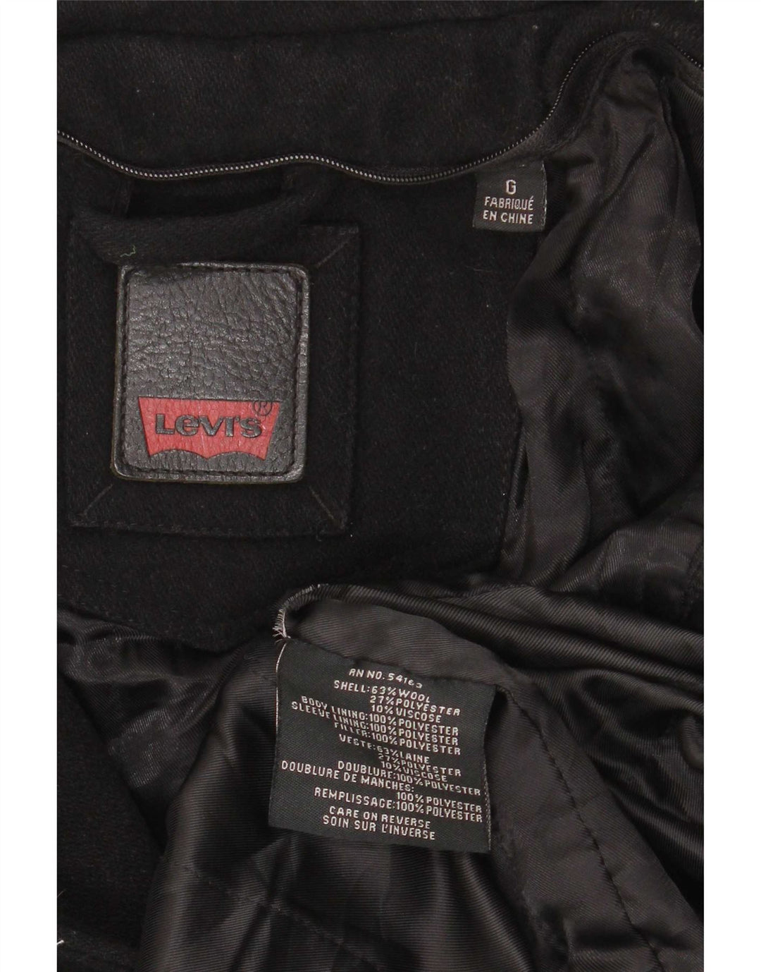 Levi's Herre Utility Jacket UK 40 Large Black Wool