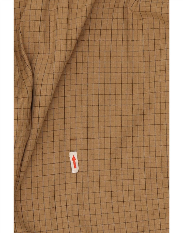 Nautica herre flannelskjorte 2XL beige ternet bomuld