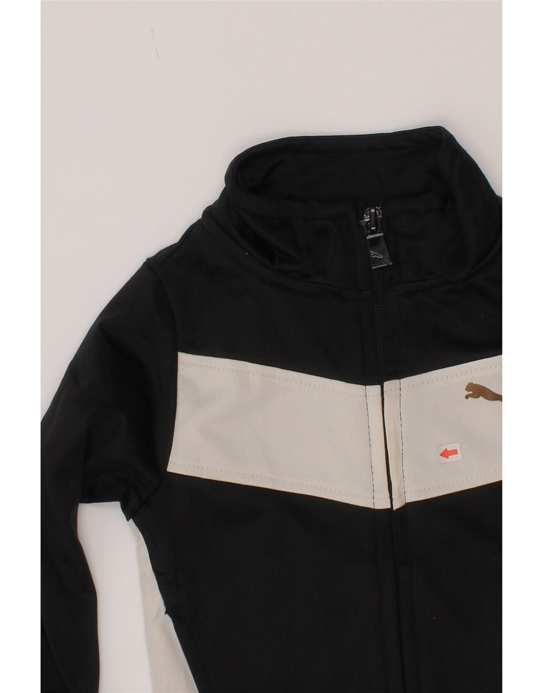 Puma Baby Boys træningsdragt topjakke 9-12 måneder Sort Colourblock Polyester