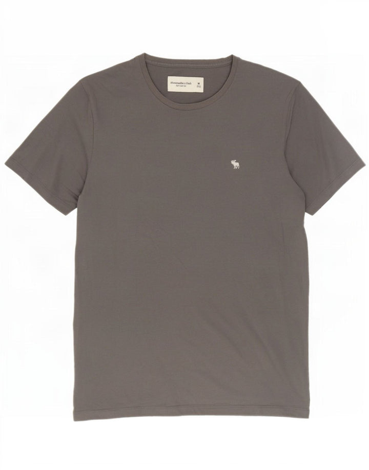 Abercrombie & Fitch herre T-shirt top mellemgrå bomuld