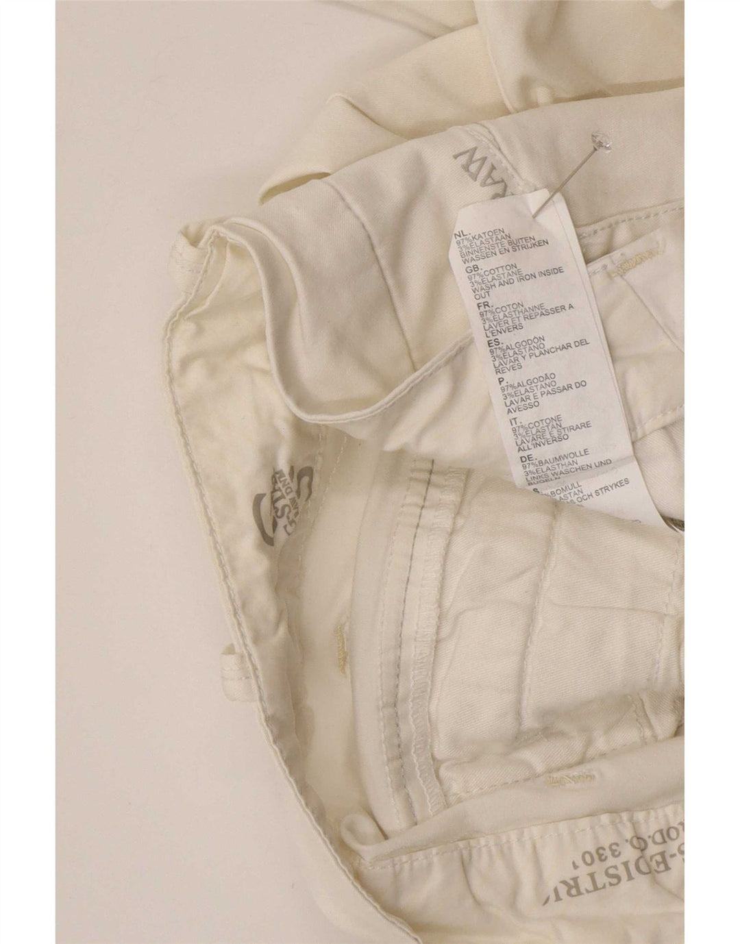 G-Star Bermuda Shorts til kvinder W26 Små hvide bomuld