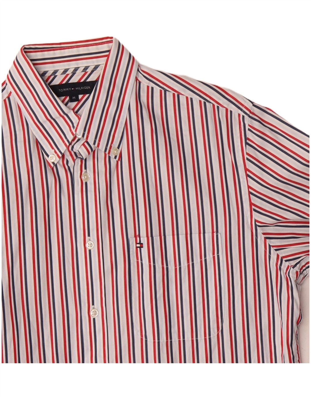 Tommy Hilfiger Herreskjorte Medium hvid stribet bomuld