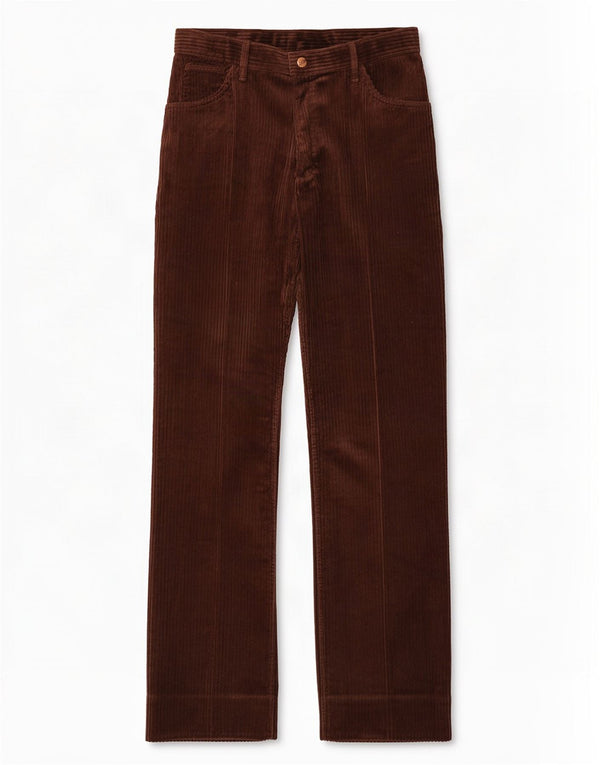 Wrangler Womens Straight Corduroy Trousers W34 L36 Brown Cotton