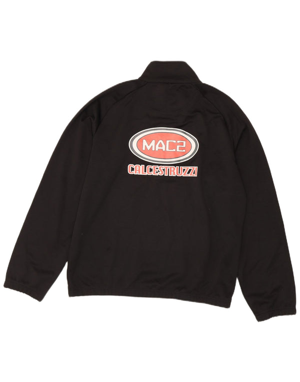 Kappa Herre Grafisk Zip Neck Sweatshirt Jumper Large Sort Polyester