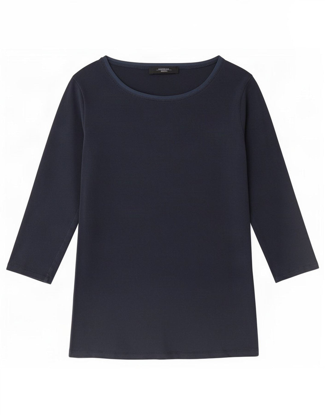 Max Mara Dame Weekend Top 3/4 ærme UK 14 Medium Navy Blue