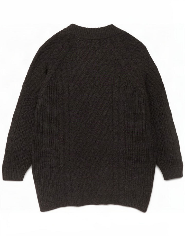 Zara Langline til mænd åben cardigan sweater Medium Grå Akryl