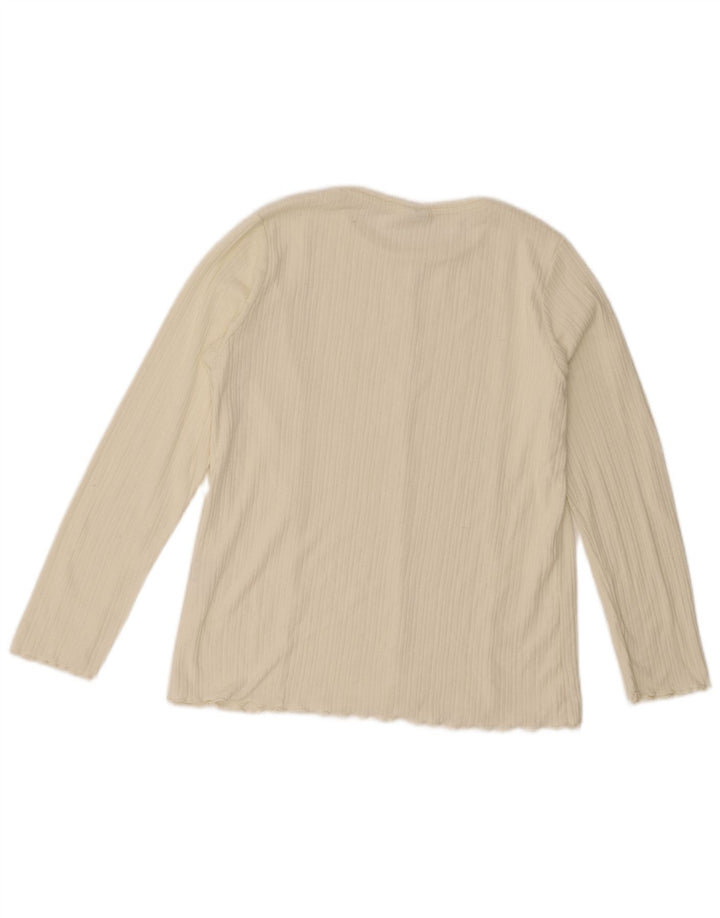Zara Girl Top Langærmet 13-14 År Hvid Polyester