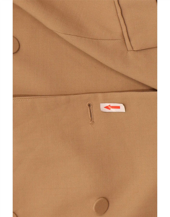 Marks & Spencer Dame Dobbeltradet Blazer Jacket UK 22 3XL Beige