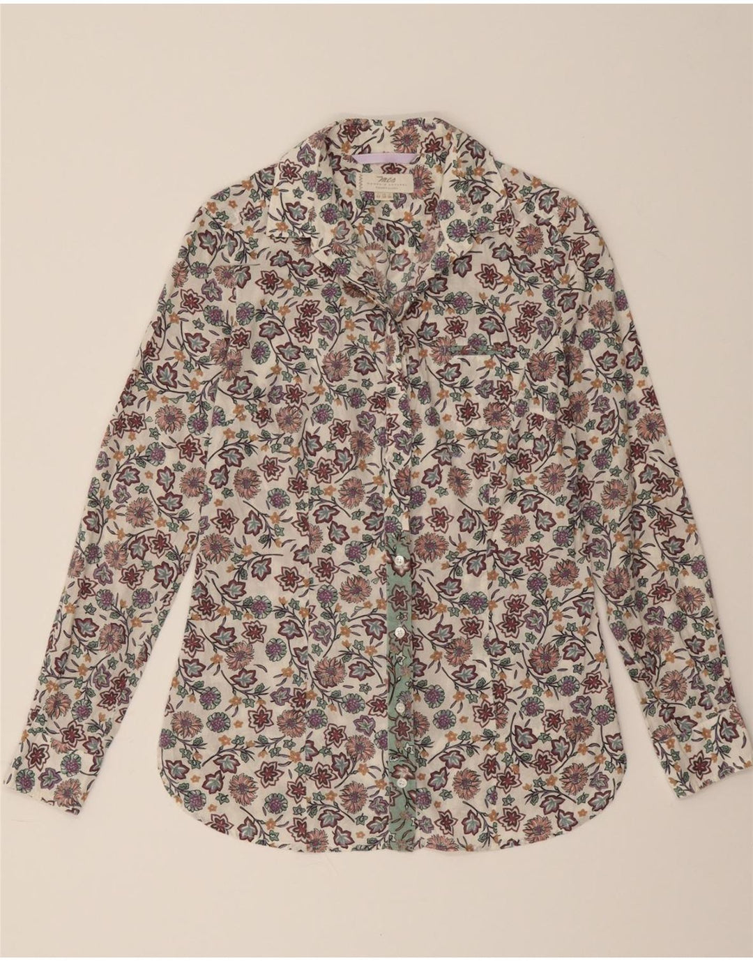 MARLBORO CLASSICS Womens Shirt IT 42 Medium White Floral Cotton Vintage Marlboro Classics and Second-Hand Marlboro Classics from Messina Hembry 