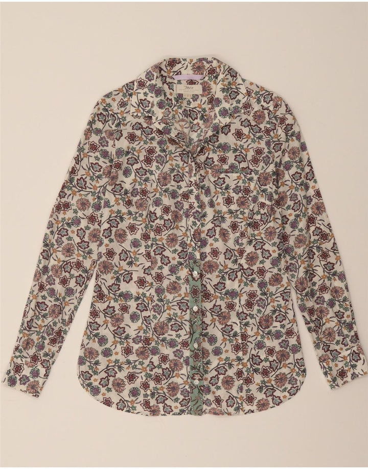MARLBORO CLASSICS Womens Shirt IT 42 Medium White Floral Cotton Vintage Marlboro Classics and Second-Hand Marlboro Classics from Messina Hembry 
