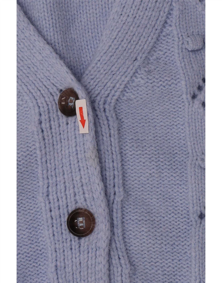 Lumina Dame Cardigan Sweater UK 16 Stor Blå Polyamid