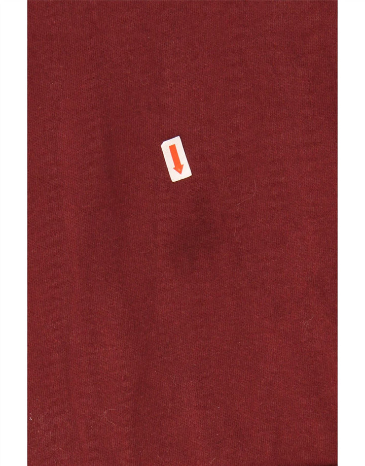 CHAMPION Mens Hoodie Jumper Large Maroon Cotton