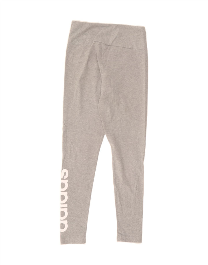ADIDAS Womens Graphic Leggings UK 8/10 Small Grey Cotton Vintage Adidas and Second-Hand Adidas from Messina Hembry 