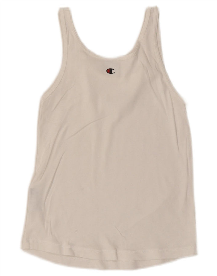 Champion Damevest Top UK 8 Small White Bomuld