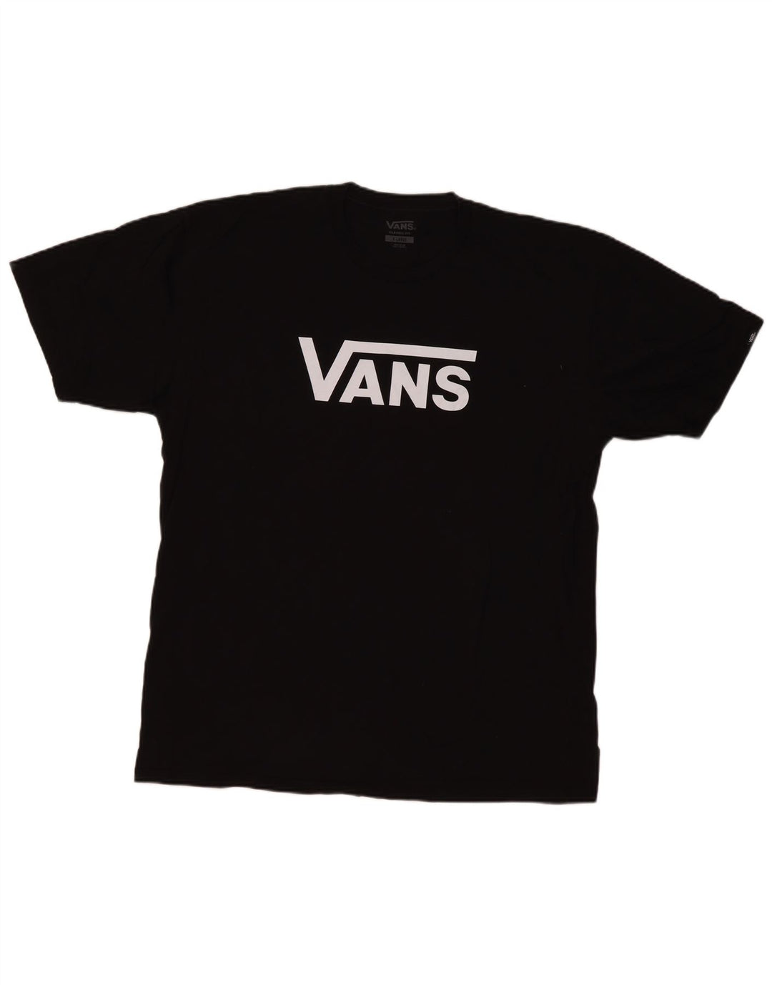 Vans Herre Classic Fit Grafisk T-Shirt Top XL Sort Bomuld