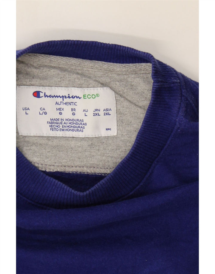 CHAMPION Mens Sweatshirt Jumper Large Blue Cotton Vintage Champion and Second-Hand Champion from Messina Hembry 
