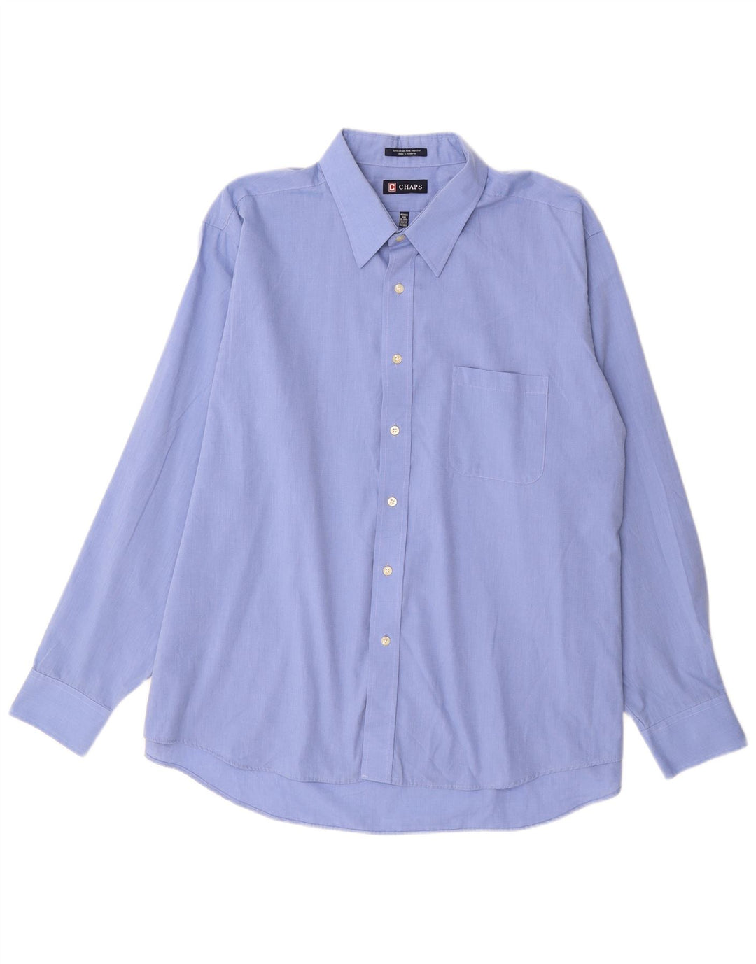 CHAPS Mens Shirt Size 18 18 1/2 2XL Blue Cotton