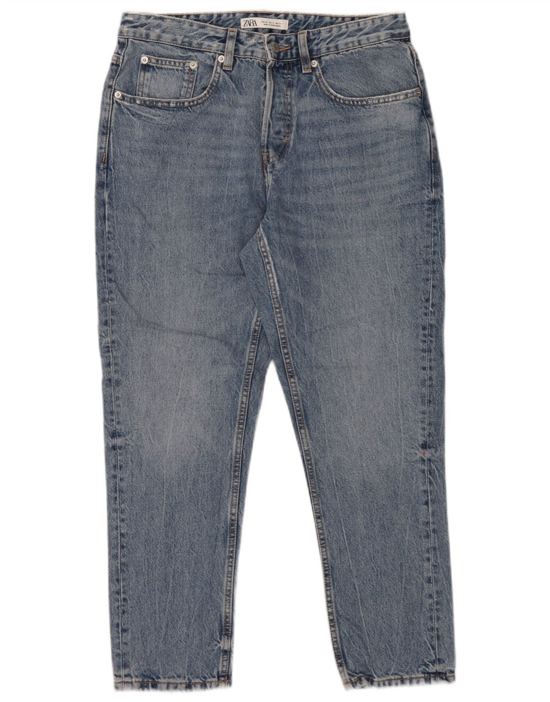 Zara Herre Tapered Jeans EU 40 Medium W31 L26 Blå Bomuld