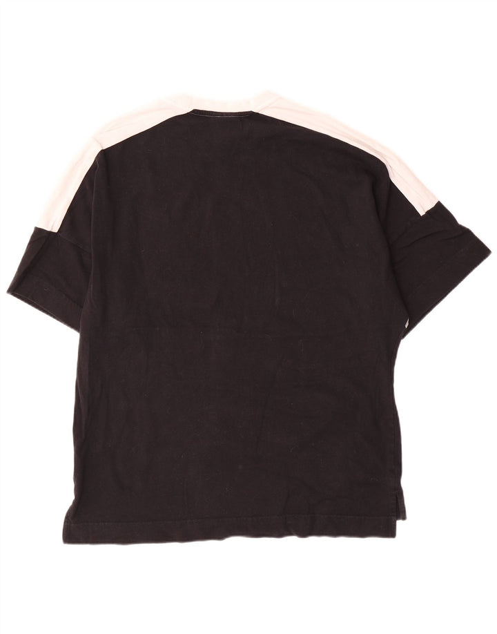 Nike Herre T-shirt Top Medium Sort Colourblock Bomuld