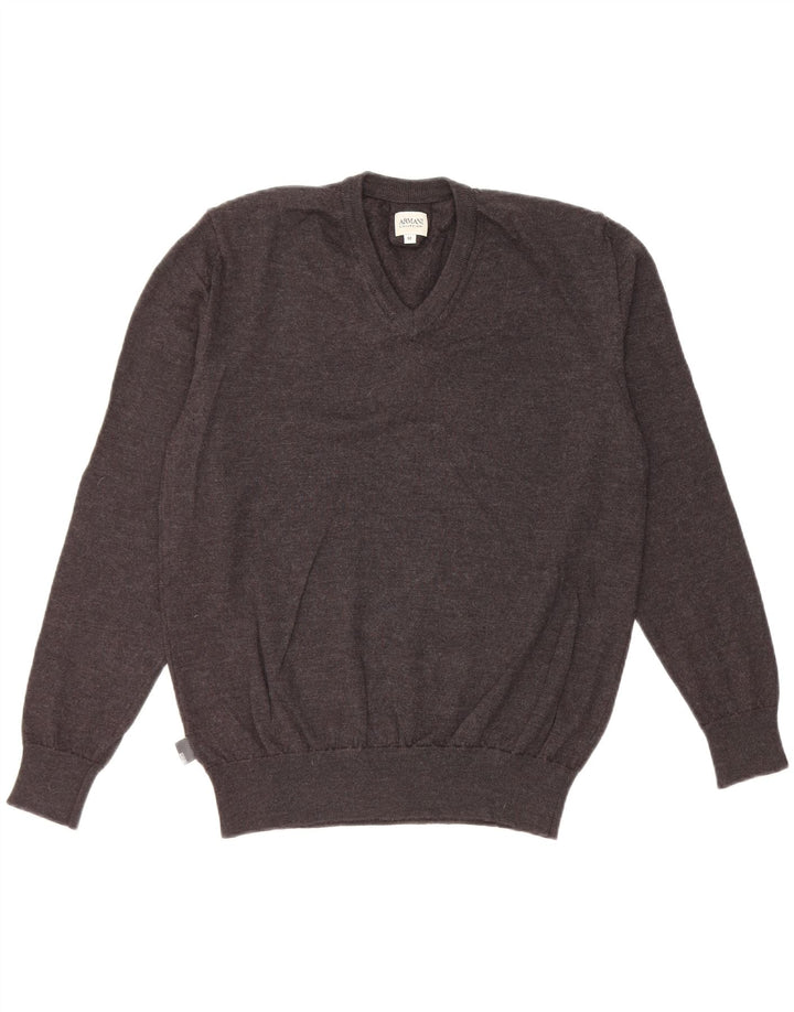 Armani Dame V-hals sweater IT 52 2XL Grå