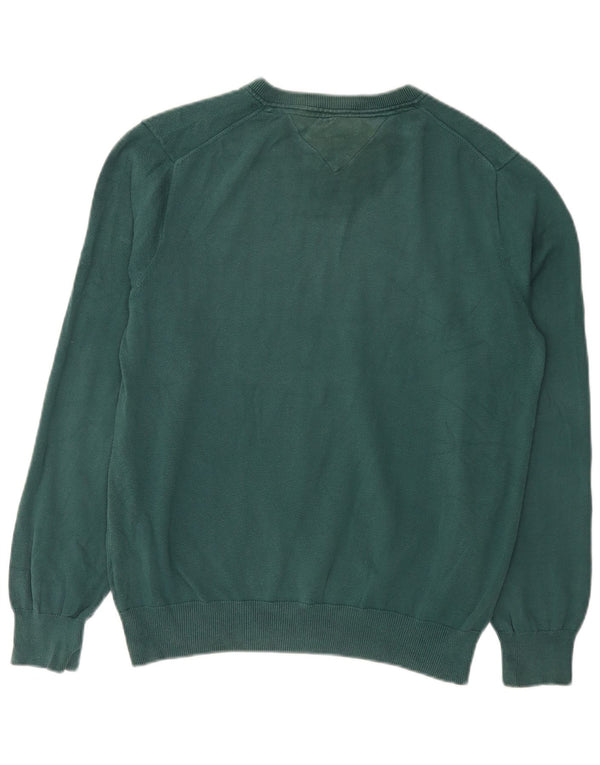 Tommy Hilfiger Herre V-hals sweater Medium Grøn Bomuld