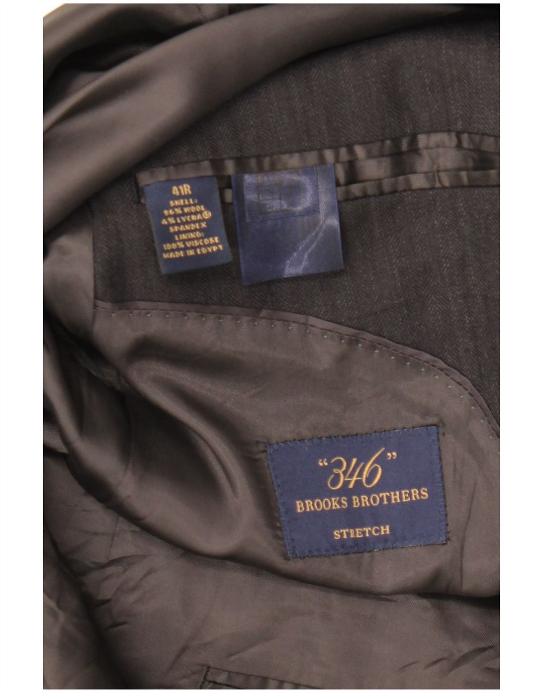 BROOKS BROTHERS Herre 346 Blazer Jacket UK 41 Stor sort nålestribe